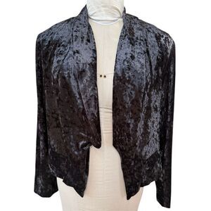 SOHO Apparel Ltd Crushed Velvet Blazer/Jacket Open Front Sz. XL